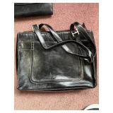 Black Leather Bag Set - 3-Piece: Backpack, Tote & Wallet