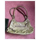 Leather Tote Bags - Dark Green & Olive Pebbled Leather (Lot of 2)