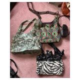 Handbags - Kensol Peacock Tote; Green Snakeskin; Zebra Print; Crocodile phone purse
