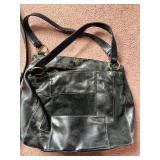 Nine West Fringe Leather Hobo Bag - Black Tote with Wallets & Harley-Davidson Card Holder