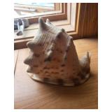 Murano Glass Egg Paperweight with Colorful Interior (Lot of 3 Seashells)