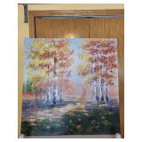 Autumn Birch Forest - Impressionist Landscape on Canvas