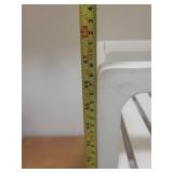 White 5-Tier Slatted Ladder Shelf & Brown Wood 3-Shelf Storage Shelf