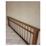 Bed Frame Oak Wood with Headboard & Footboard - Slat Design