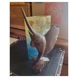 Nautical Decor Bundle: Wooden Anchor, Dark Anchor, Glass Sea Turtle, Green Sea Buoy & Seashells