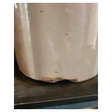 Stoneware Jug - Two-Tone Glaze with Dark Neck & Handle, Light Gray Body