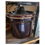 Vintage Condiment Jars in Wood Crate (Lot of 4)