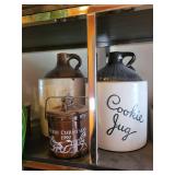 Cookie Jug Ceramic Jar - Merry Christmas 1990 Jar - Cream Tall Jar - Vintage Kitchen Decor Set