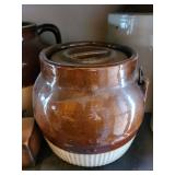 Delta Gamma Crest Jar & 3 Brown Jars & 3 Cube Candles (Lot of 7)