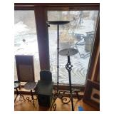 Vintage Wrought Iron Candlestick Holders - Scrollwork Candle Stands