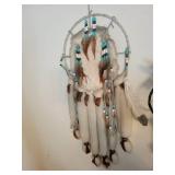 Bull Skull Wall Mount - Dreamcatcher Bead Tassels & Feathers