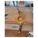 Sunburst Copper Wall Hanging with Bead Strands