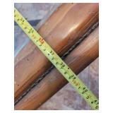 Coffee Table - Glass Top, Wood Frame with Iron Base