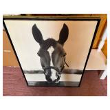 Horse Head Wall Mirror - Black Frame, 24 in Wide