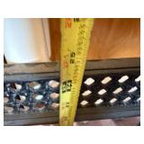 Black Woven Border Mirror - Rectangular Beveled Glass Frame