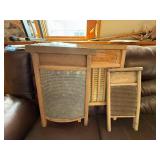 Vintage Wooden Radiator Covers - Curved Front Panel & Grille, 3-Piece Set