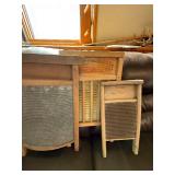 Vintage Wooden Radiator Covers - Curved Front Panel & Grille, 3-Piece Set