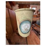 Ceramic Vase & 2 Wooden Crates (Lot of 3)