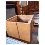 Ceramic Vase & 2 Wooden Crates (Lot of 3)