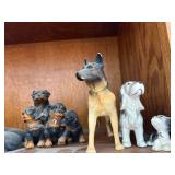 Dog Figurine Set with Rottweiler Mug - Great Dane, Dachshund & Poodle Figures