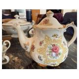 Floral Fine China Tea Set - Pink Roses & Gold Trim (Lefton/Knowles/Royal Albert Tea Rose)