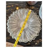 Sunburst Crystal Glassware Set - 9-Inch Dessert Plates, Bowls, Decanter & Candlestick