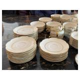 Theodore Haviland Concorde Teacups & Saucers Set - Gold Trim - Made in USA