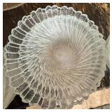 Glass Bowls - Frosted Ribbed Sunburst Pattern - Assorted Sizes