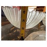 Glass Bowls - Frosted Ribbed Sunburst Pattern - Assorted Sizes