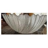 Glass Bowls - Frosted Ribbed Sunburst Pattern - Assorted Sizes