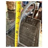 Right of Hutch - Wicker 3-Tier Storage Cart with Handle - Birdhouse Decor & Wind-Chime Set