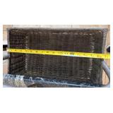 Right of Hutch - Wicker 3-Tier Storage Cart with Handle - Birdhouse Decor & Wind-Chime Set