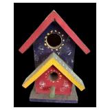 Right of Hutch - Wicker 3-Tier Storage Cart with Handle - Birdhouse Decor & Wind-Chime Set