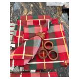 Inside Hutch Drawer - Holiday & Everyday Placemat & Napkins Set: Placemats, 4 Napkins & 4 Wooden Napkin Rings