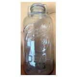 top of Hutch - Ball Ideal Glass Jars - Mason Jars, larger than average - for decor purposes) (lot of 4)