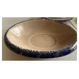 Dining Room - KOOMCO CHINA Ceramic Candle Holder Set - Blue Rim Leaf Motif, 3-Piece