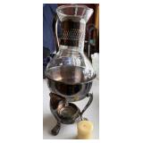 Dining Room - Vintage Heat-Proof Glass Carafe Pitcher with Lid & Warming Stand