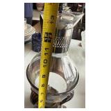 Dining Room - Vintage Heat-Proof Glass Carafe Pitcher with Lid & Warming Stand