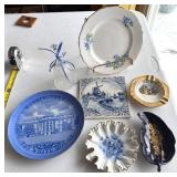 Dining Room - Grosvenor Bone China Blue & White Transferware - White House Plate & Holland Windmill Tile
