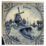 Dining Room - Grosvenor Bone China Blue & White Transferware - White House Plate & Holland Windmill Tile