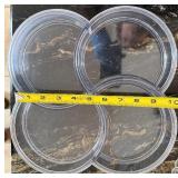 Dansk Acrylic Swirl Tray, 4-Piece Glass Pie Plates and Etched/cut glass platter