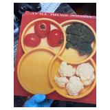 Dansk Acrylic Swirl Tray, 4-Piece Glass Pie Plates and Etched/cut glass platter