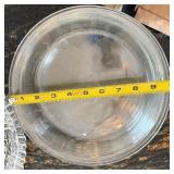 Dansk Acrylic Swirl Tray, 4-Piece Glass Pie Plates and Etched/cut glass platter