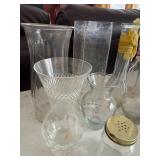 Clear Glass Vases - Assorted Heights & Shapes
