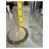 Crystal Clear Glass Vases & Jars - Assorted Patterned Glassware Collection