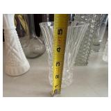 Crystal Clear Glass Vases & Jars - Assorted Patterned Glassware Collection