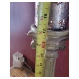 Pair of Fleur-de-Lis Taper Candlesticks on Fluted Column Bases