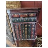 Decorative Stacked-Books Bookcase Cabinet