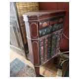 Decorative Stacked-Books Bookcase Cabinet