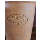 Wine Cooler Crocks - White Stoneware & Terra Cotta Ceramic Vessels (Lot of 2)